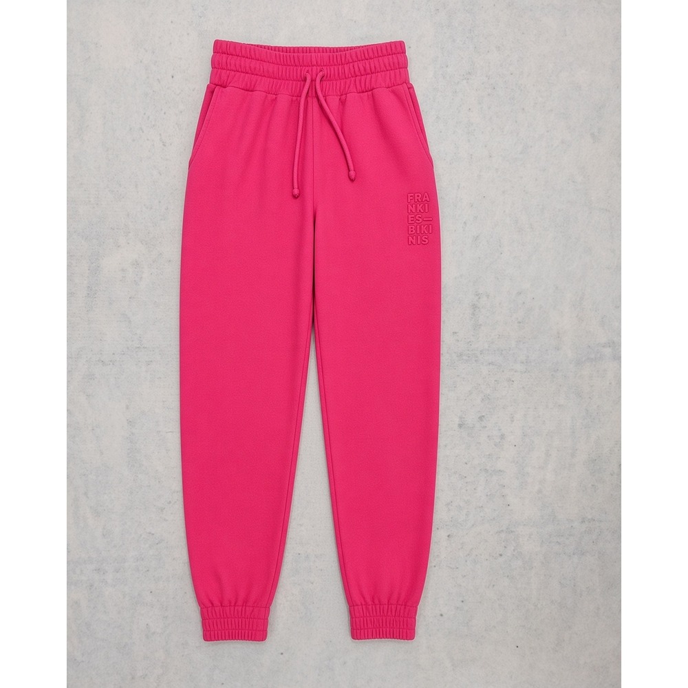 Frankies Bikinis Pants Sweatpants Women XS Hot Pink Joggers Oversized Frank
